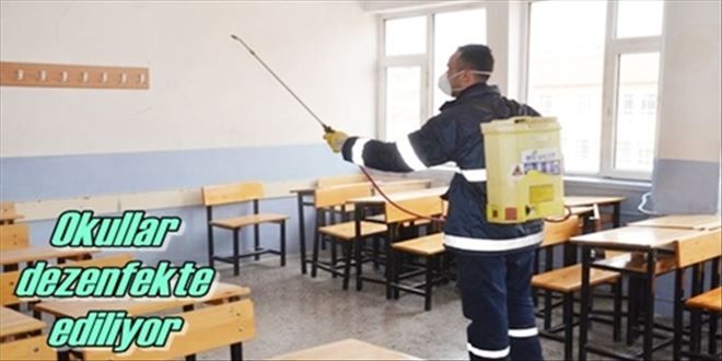Okullarda temizlik yapılıyor
