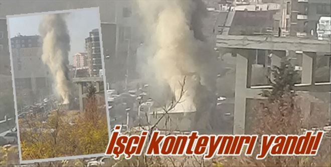 Kırıkkale Adliyesi  şantiyesinde yangın 