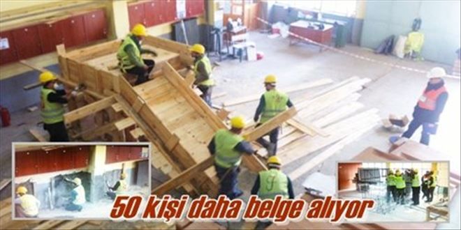 50 İŞÇİ DAHA BELGE ALDI