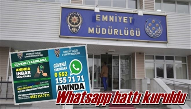 Whatsapp hattı kuruldu