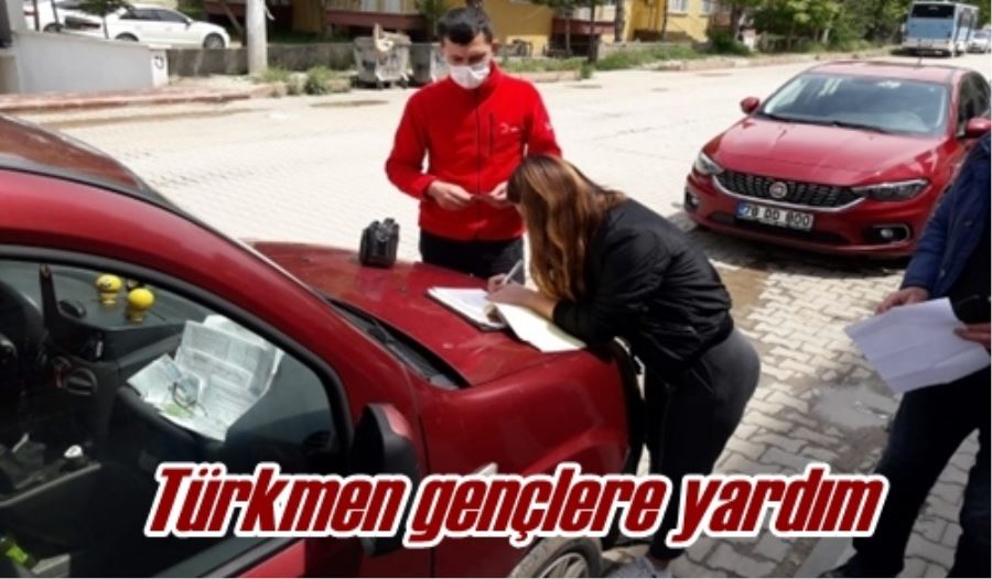 Türkmen gençlere yardım