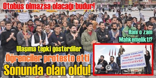 Öğrencilerden protesto
