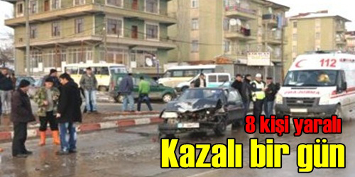 Kırıkkale`de Trafik Kazaları: 8 Yaralı