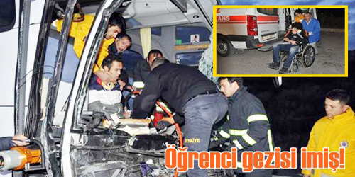 Kaza Yapan Araç  Gezi Otobüsüymüş!