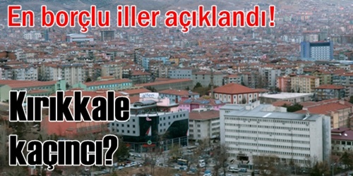 Türkiye`nin en borçlu İlleri