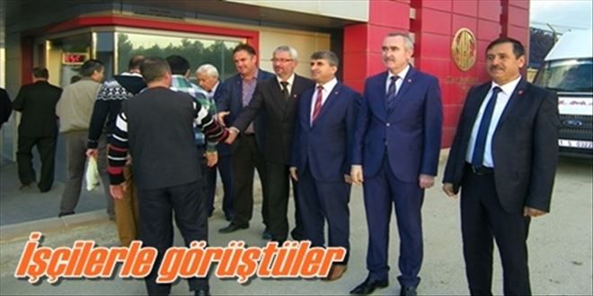 İşçileri kapıda karşıladılar