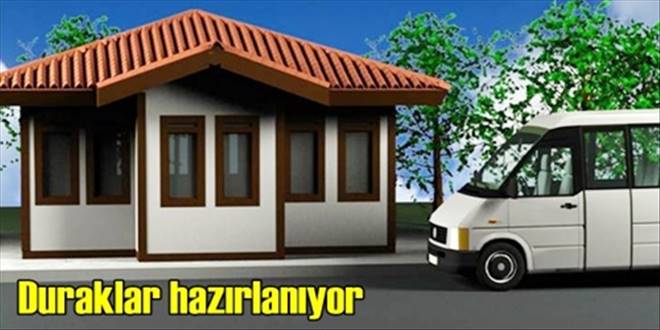 Minibüs bekleme noktaları yapılıyor 