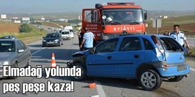 Elmadağ´da 3 kaza:  1 ölü, 7 yaralı