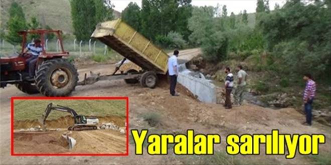 Dolu ve sel hasarı için çalışıyorlar