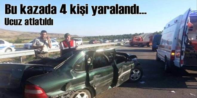 Refüje çarptı 4 yaralı!