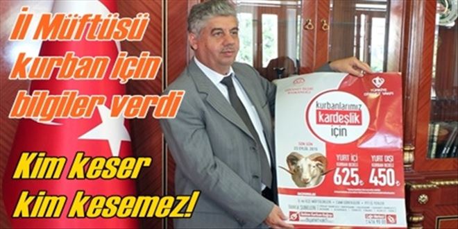 Vekâlet kurban bedeli 625 TL