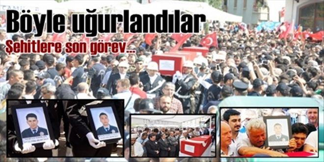 İki Şehit son yolculuğunda