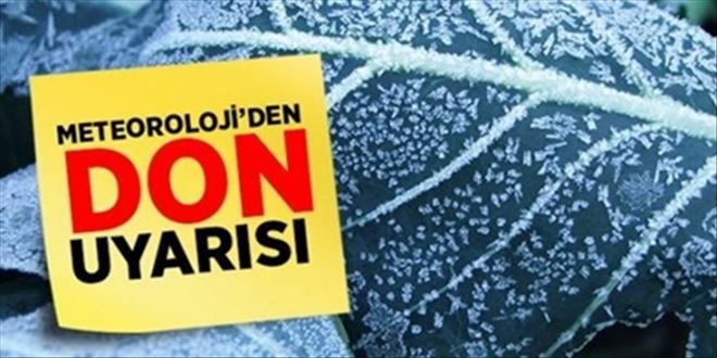 Meteorolojiden zirai don uyarısı!