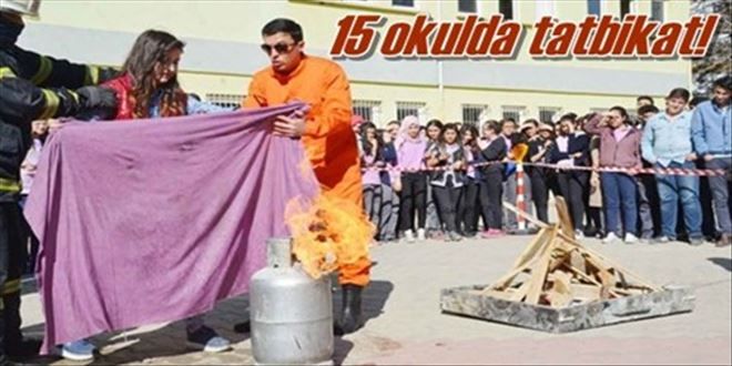 İtfaiye´den okullarda tatbikat