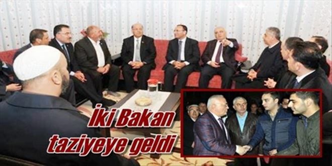 Bakanlar şehit ailesini ziyaret etti