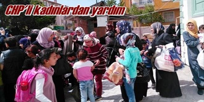 CHP kadın kollarından  yoksul ailelere yardım