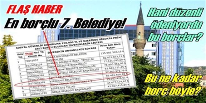 56 milyon 481bin TL borç!