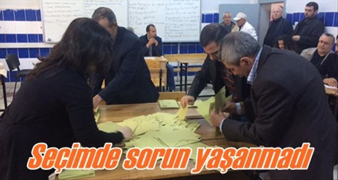 Seçimde sorun yaşanmadı