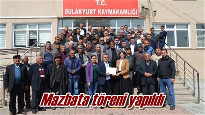 Mazbata töreni yapıldı