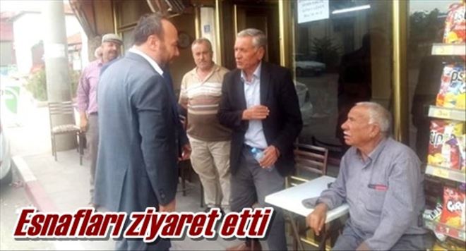 Esnafları ziyaret etti
