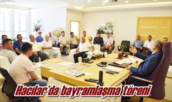 Hacılar´da bayramlaşma töreni