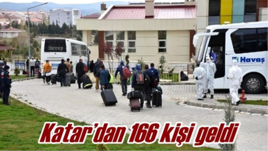 Katar’dan 166 kişi geldi