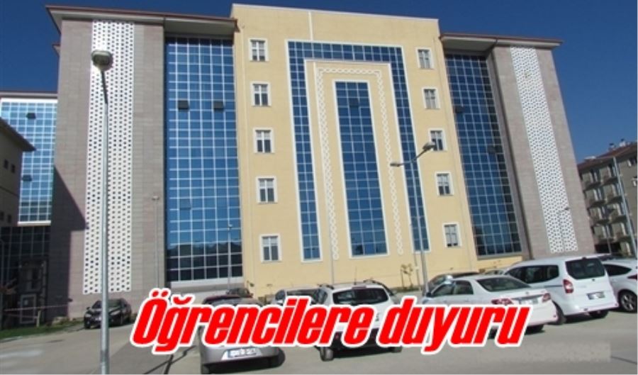 Öğrencilere duyuru