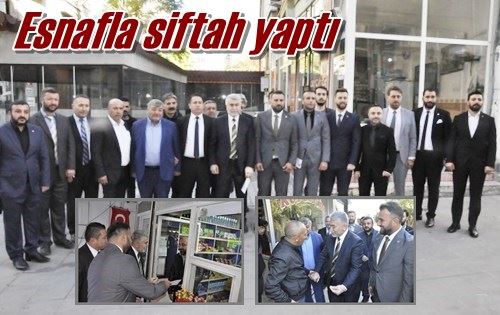 Esnafla siftah yaptı