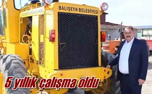 5 yıllık çalışma oldu