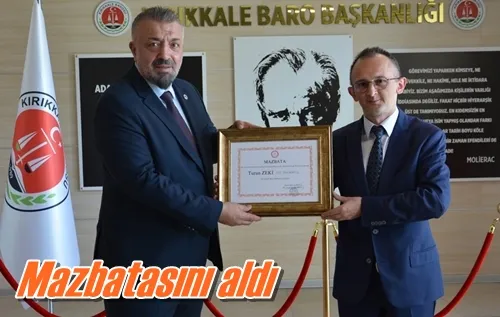 Mazbatasını aldı