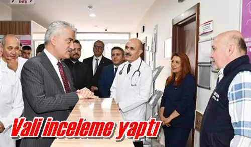 Vali inceleme yaptı