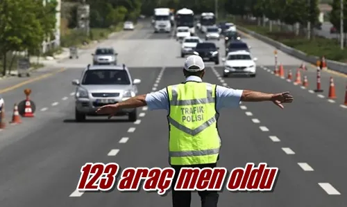 123 araç men oldu