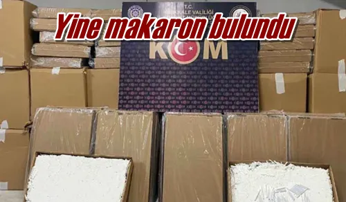 Yine makaron bulundu