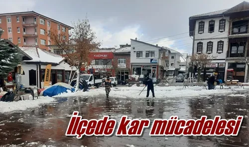 İlçede kar mücadelesi