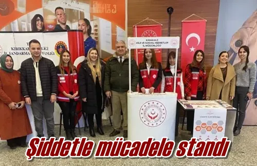 Şiddetle mücadele standı