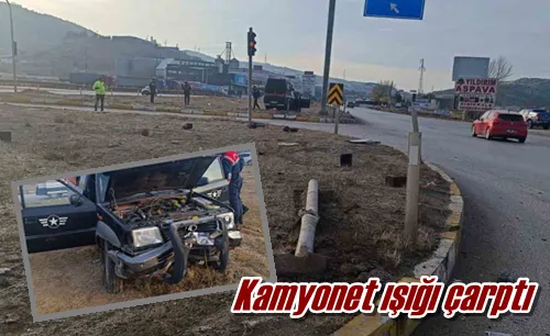 Kamyonet ışığı çarptı