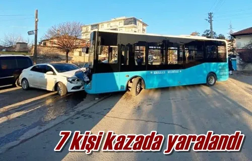 7 kişi kazada yaralandı