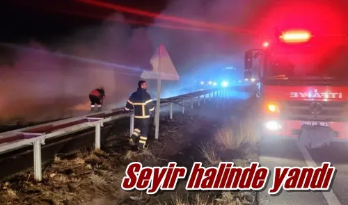 Seyir halinde yandı