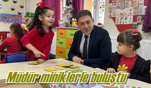 Müdür miniklerle buluştu