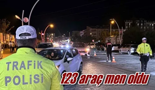 123 araç men oldu