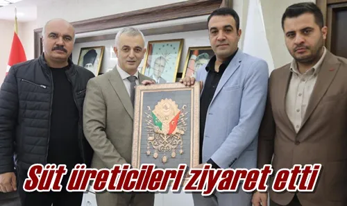 Süt üreticileri ziyaret etti