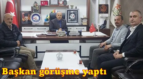 Başkan görüşme yaptı