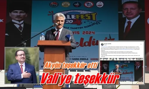 Vali’ye teşekkür