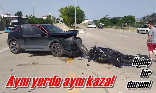 Aynı yerde aynı kaza!