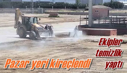 Pazar yeri kireçlendi