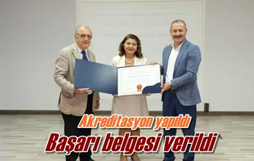 Başarı belgesi verildi