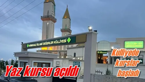 Yaz kursu açıldı