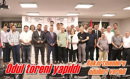 Ödül töreni yapıldı