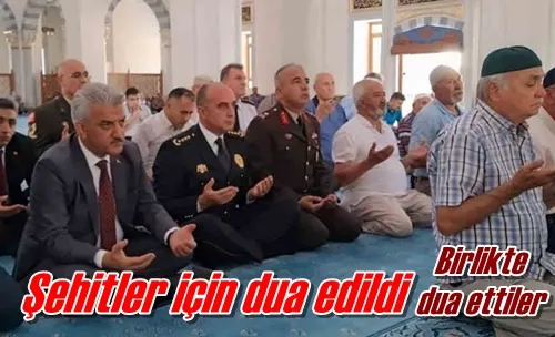 Şehitler için dua edildi