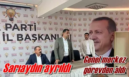 Sarıaydın ayrıldı